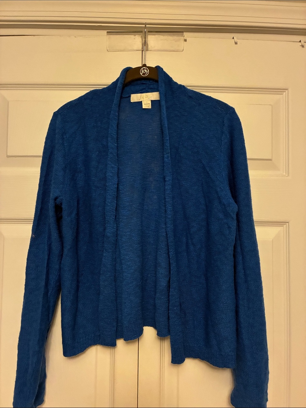 Lilly Pulitzer Faretta Cropped Open Front Cardigan Blue Slub M